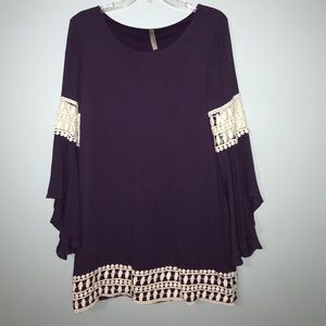 Long Sleeve Purple Dress